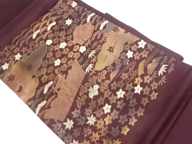 JAPANESE NAGOYA OBI / WOVEN SHOCHIKUBAI